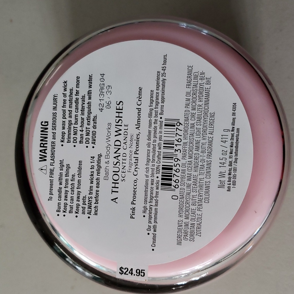 A thousand Wishes Candle by Bath and body works  NEW - Picture 3 of 5